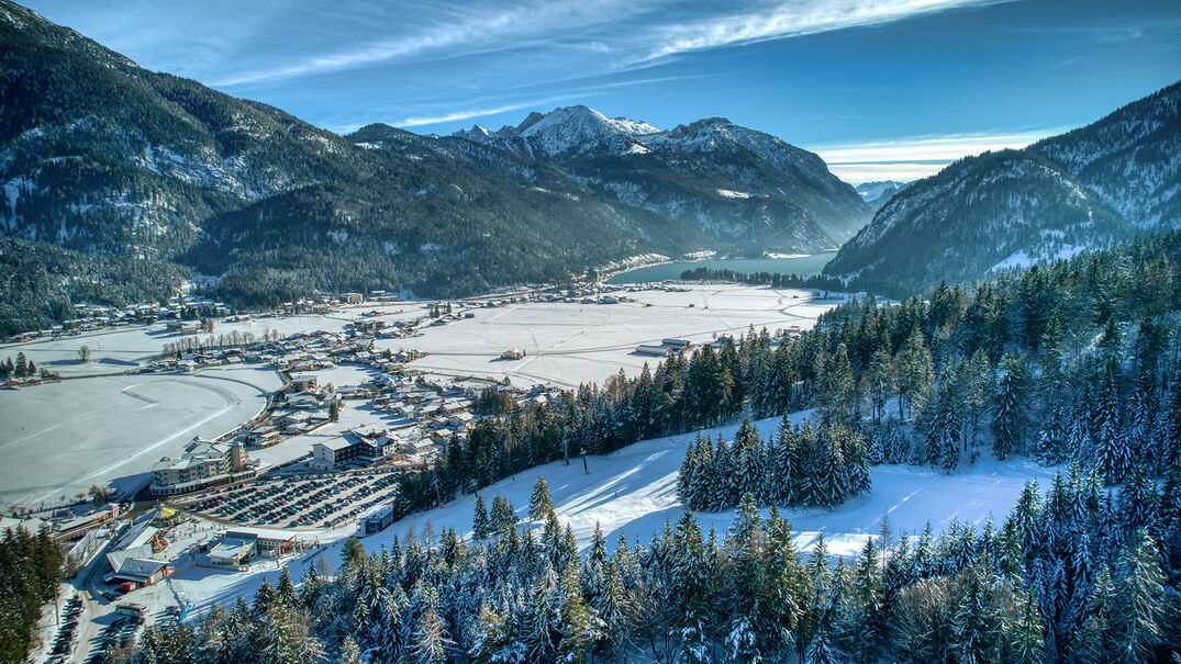 In the ski area Christlum you have an incredible view of the Achensee and the village of Achenkirch.