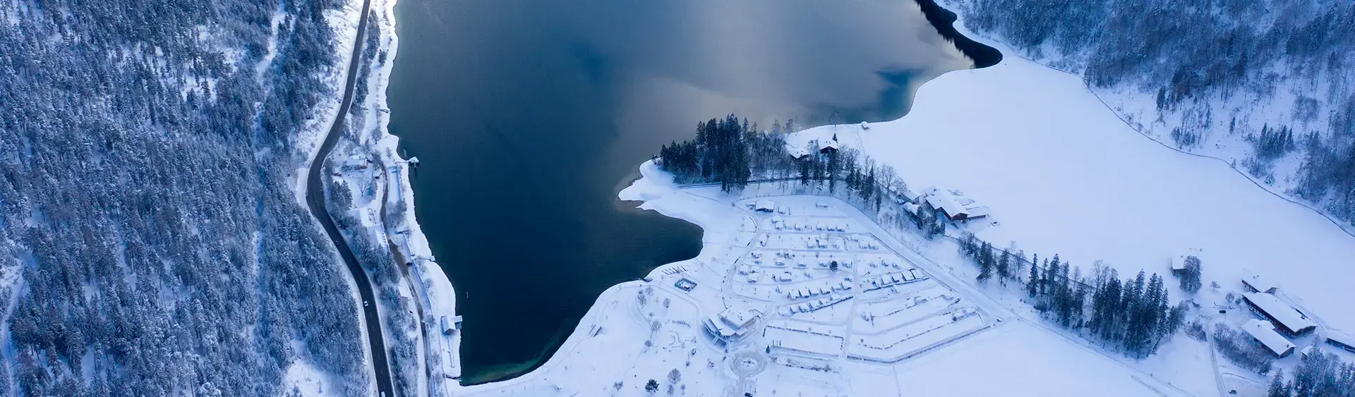 Fresh snow transforms Lake Achensee and its surrounding villages into a winter wonderland.