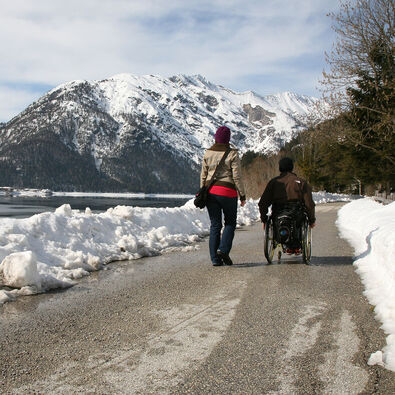 Lake Achensee is barrier-free in winter also.
