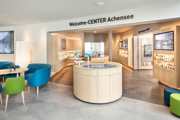 Die Räumlichkeiten des Welcome CENTER Achensee in Maurach.