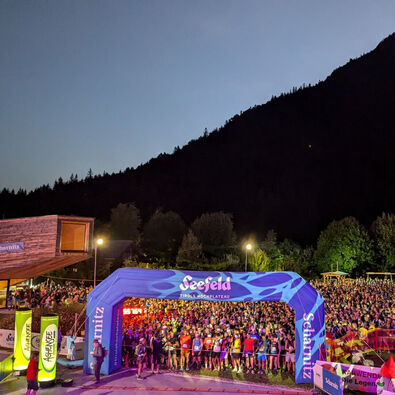 Start of the Karwendelmarsch in Scharnitz.