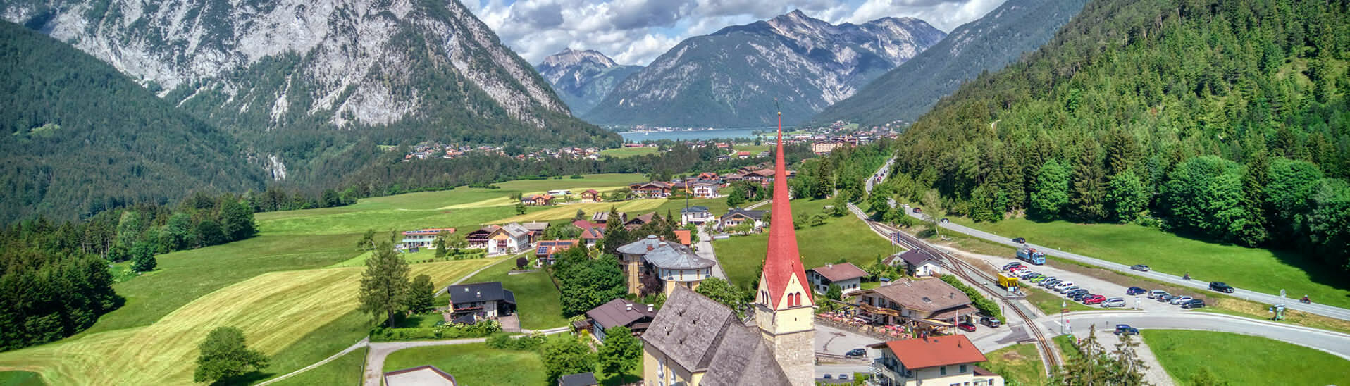 Eben am Achensee is the starting point for many excursions. This photo captures the St. Notburga church.
