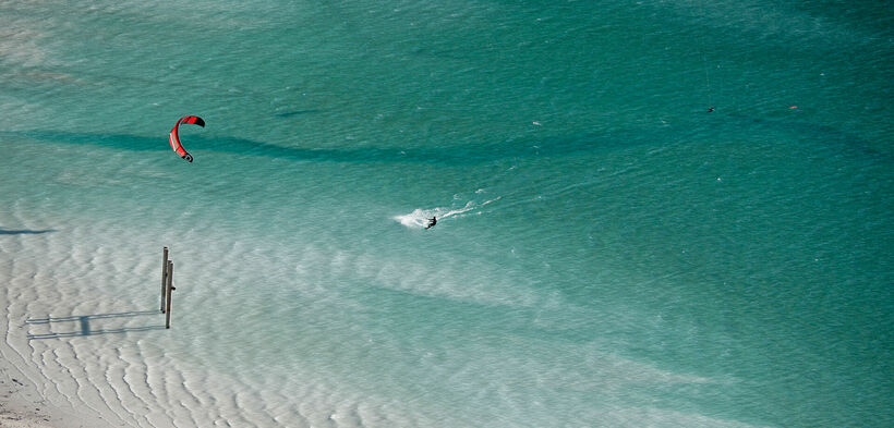 Lake Achensee is a great place for fast-paced water activities such as kitesurfing.