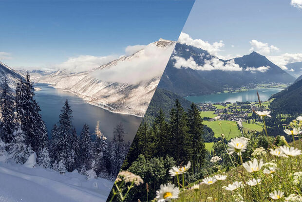 Winter- als auch Sommerlandschaft am Achensee Winter- als auch Sommerlandschaft am Achensee