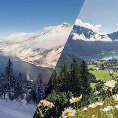 Winter- als auch Sommerlandschaft am Achensee