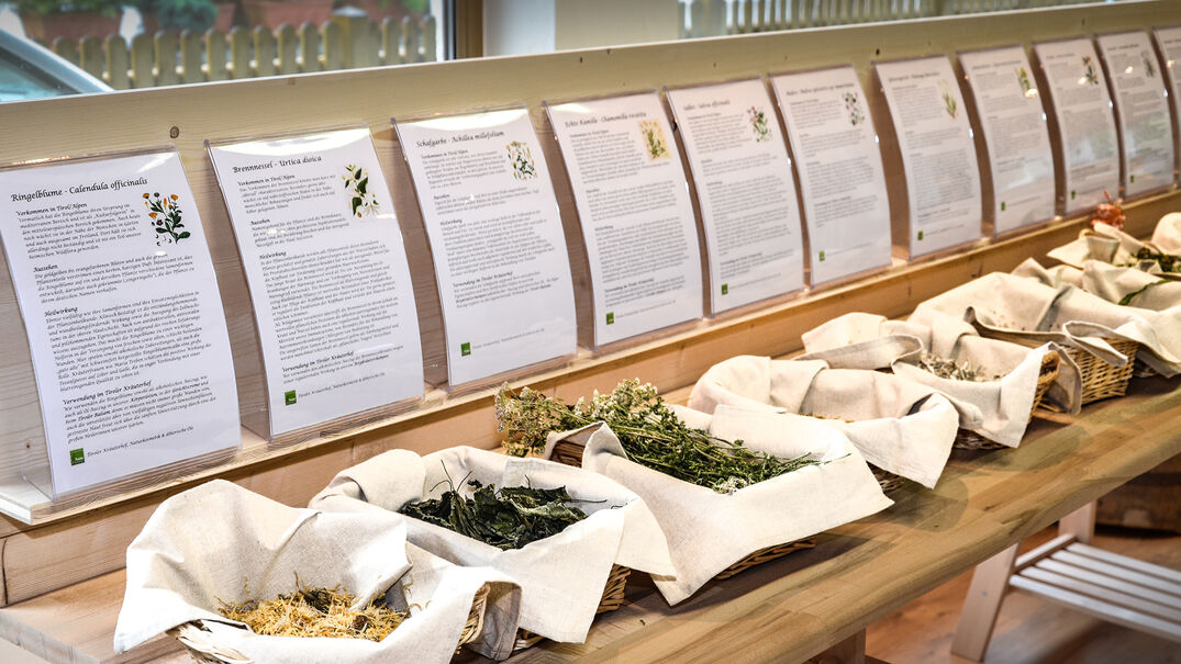 Tiroler Kräuterhof in Maurach produces and sells handmade natural products such as essential oils, creams, lotions and detox water.