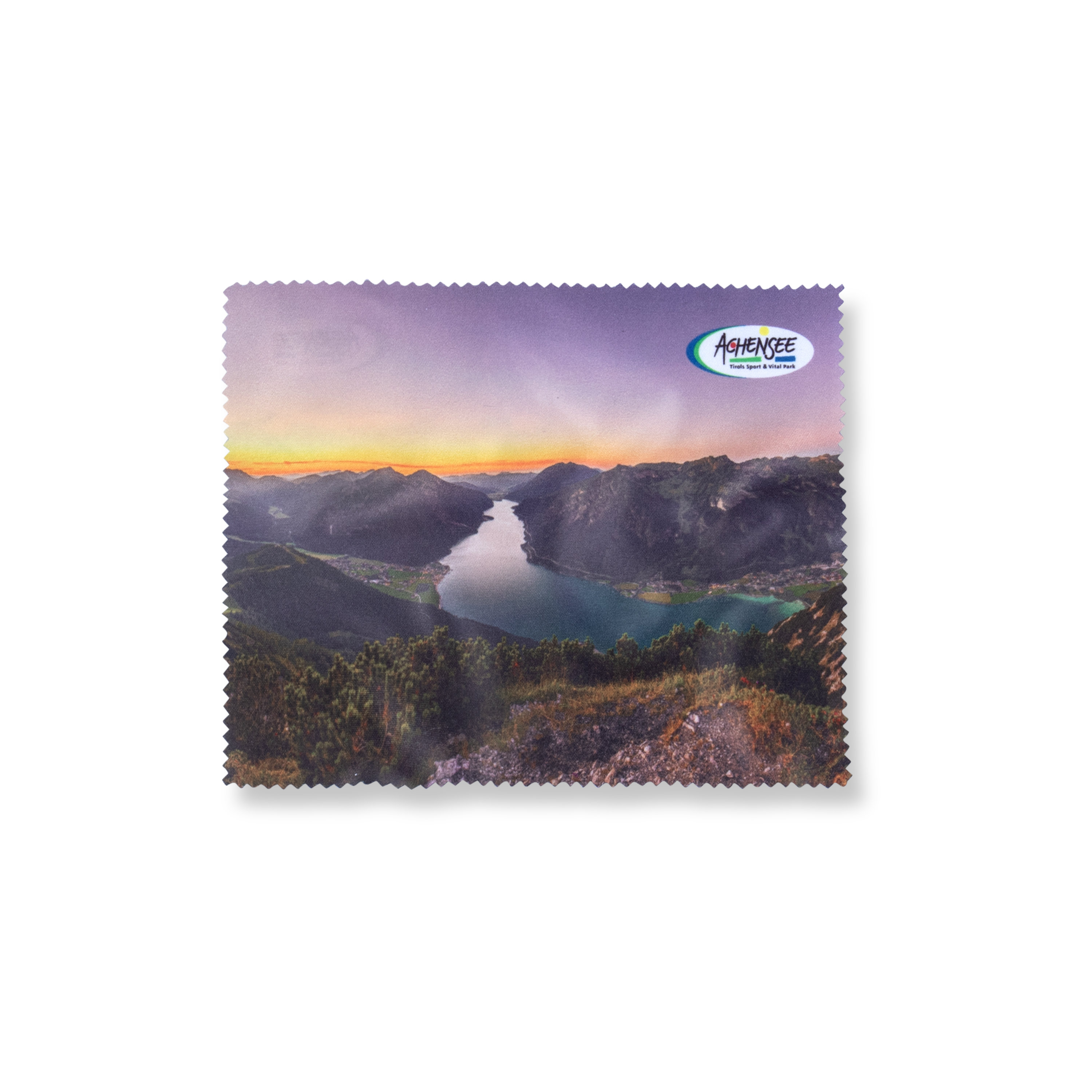Brillenputztuch mit Achensee-Wende-Motiv