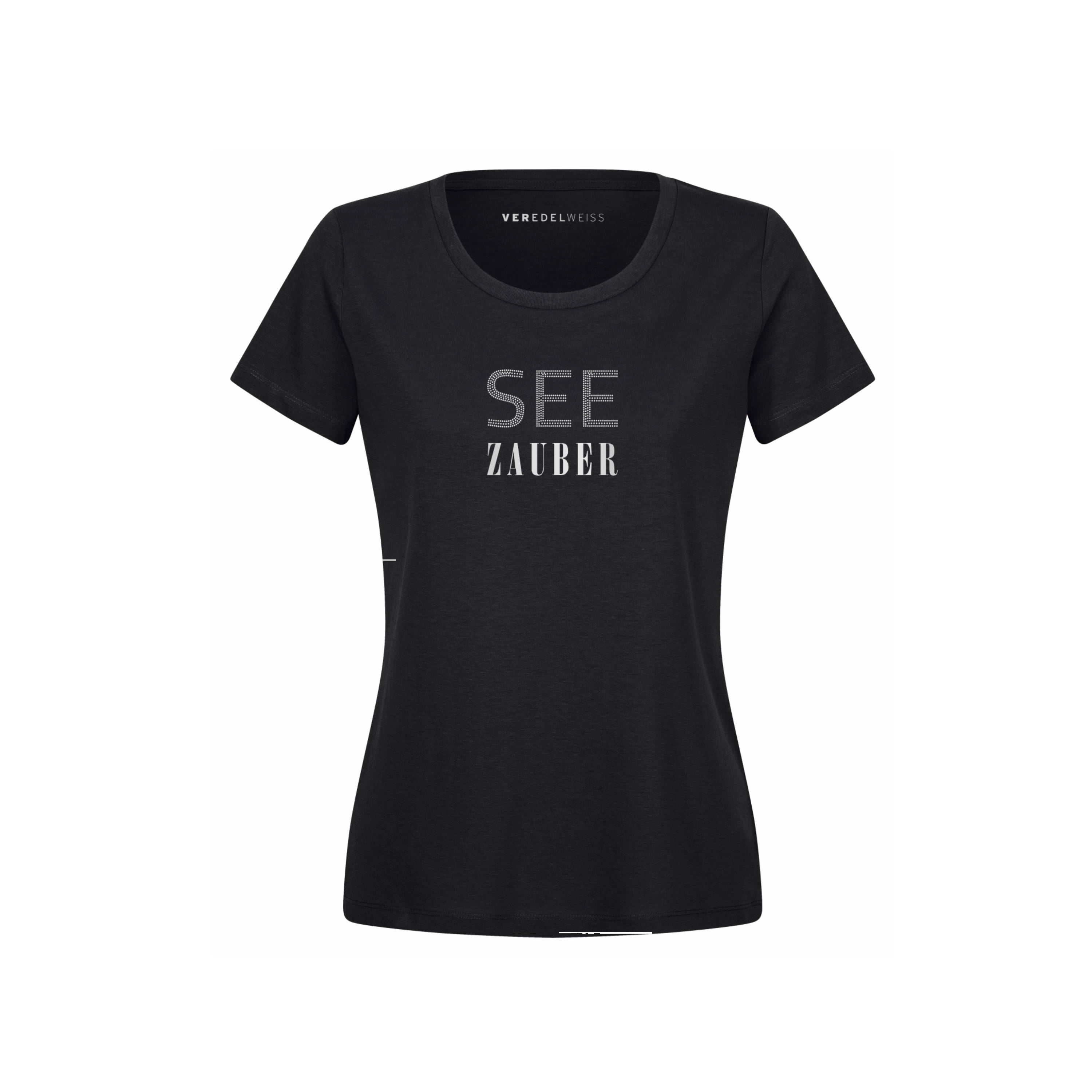 Damen T-Shirt Seezauber in schwarz
