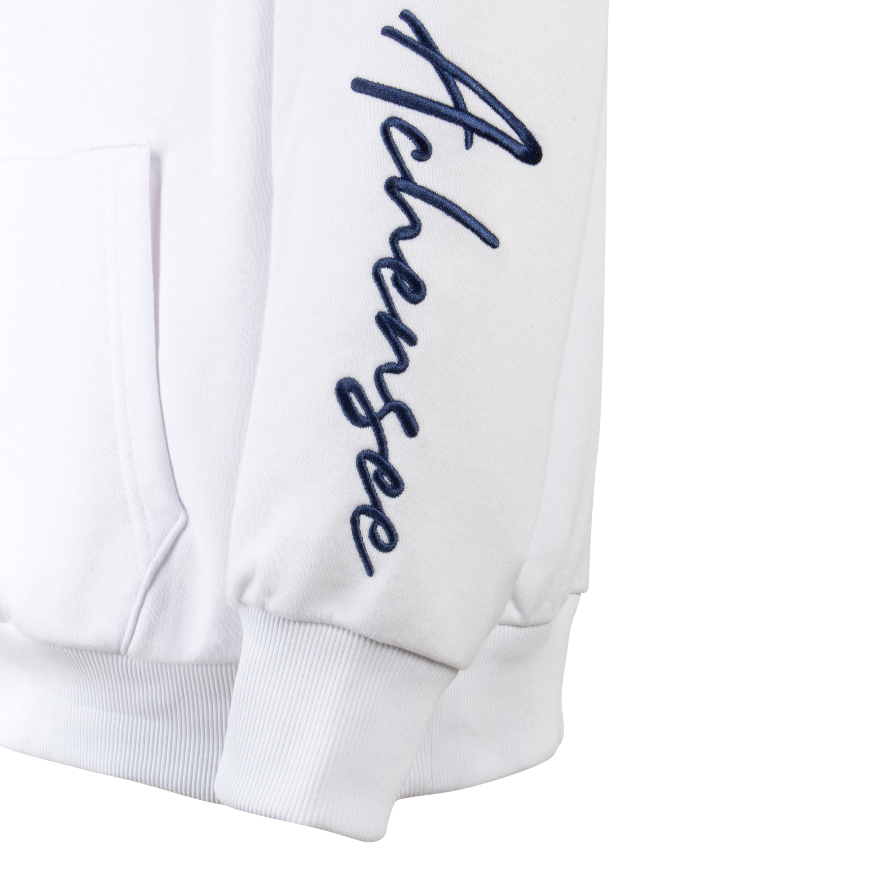 Herren Hoody Be Happy Detailansicht Herren Hoody Be Happy in weiß