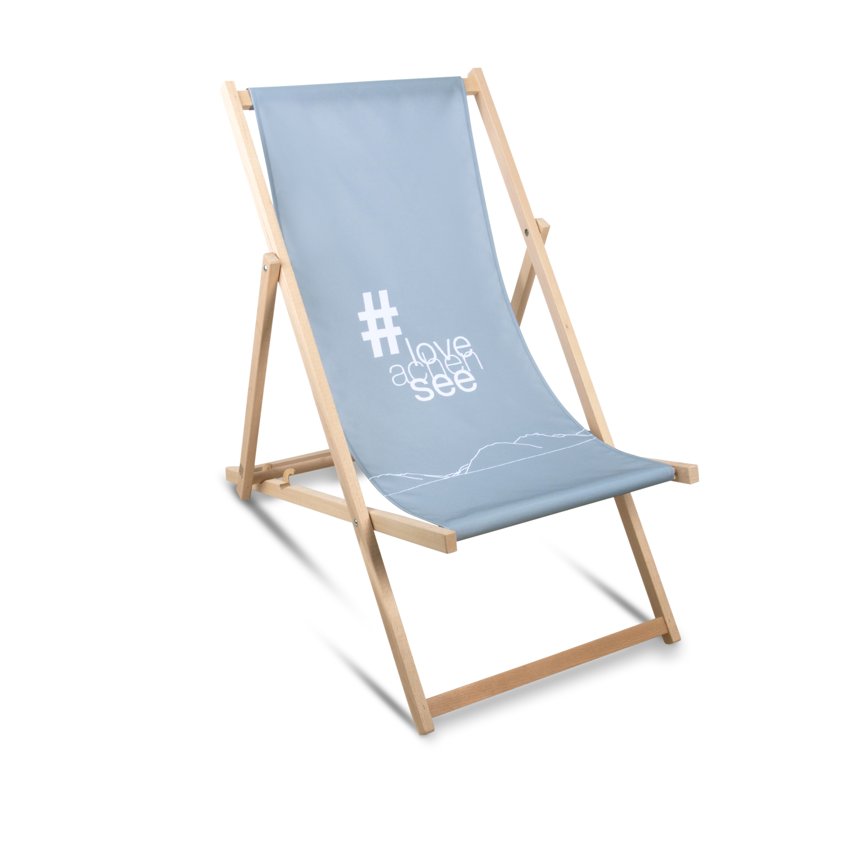 Liegestuhl mit Achensee-Motiv