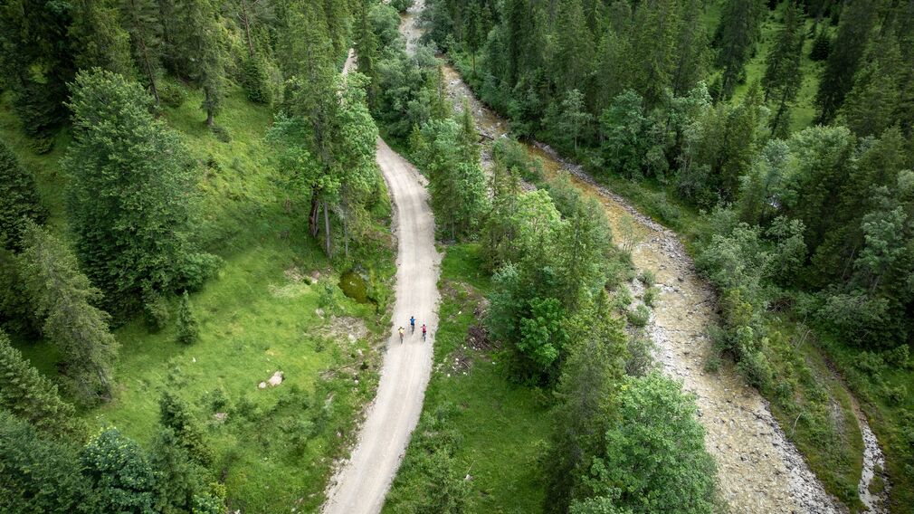 am Beginn der MTB Tour "407 Ampelsbach-Guffert"