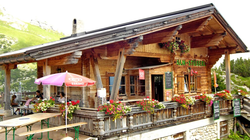 on the Rofan there are a few huts where you can stop for refreshments, one is the Almstüberl