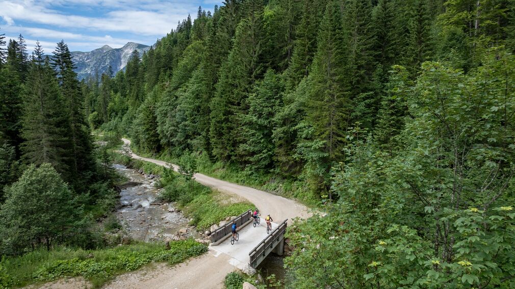 am Beginn der MTB Tour "407 Ampelsbach-Guffert"