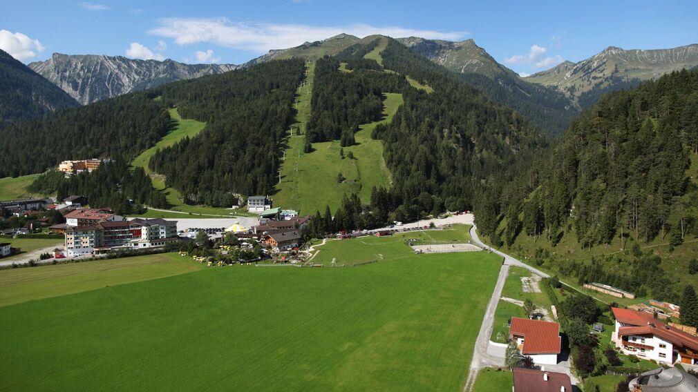 Achenkirch - Christlum - on the right in the photo - Unterautal entrance