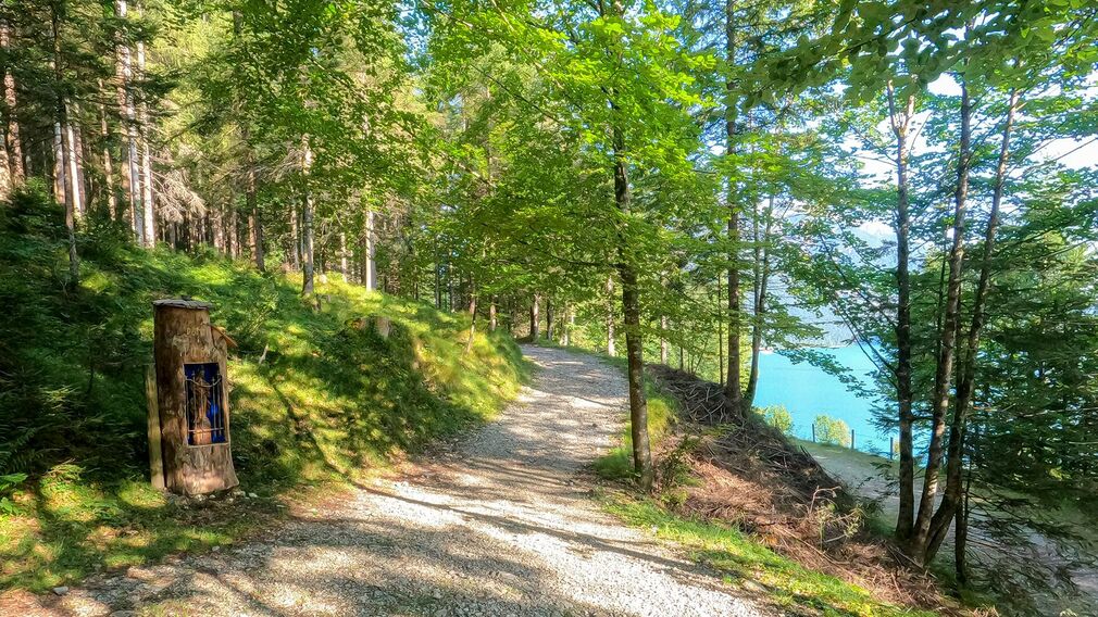 start of the path of reflection - above the parking lot