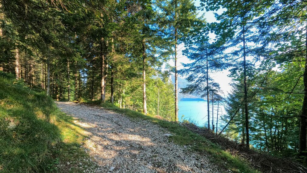 start of the path of reflection - above the parking lot