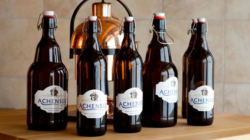 Achenseebier is also available to take away in swing-top bottles.