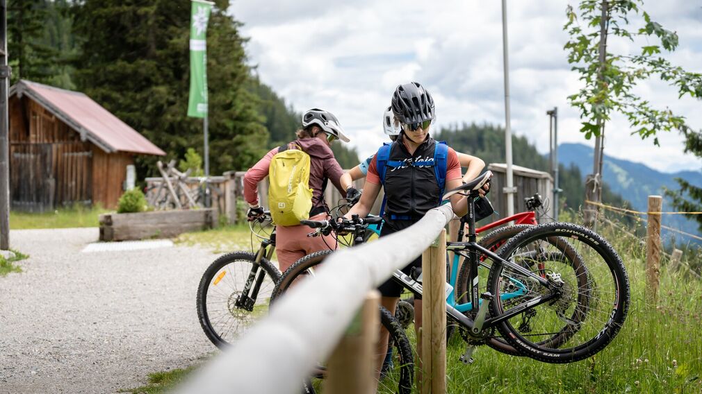 am Beginn der MTB Tour "407 Ampelsbach-Guffert"