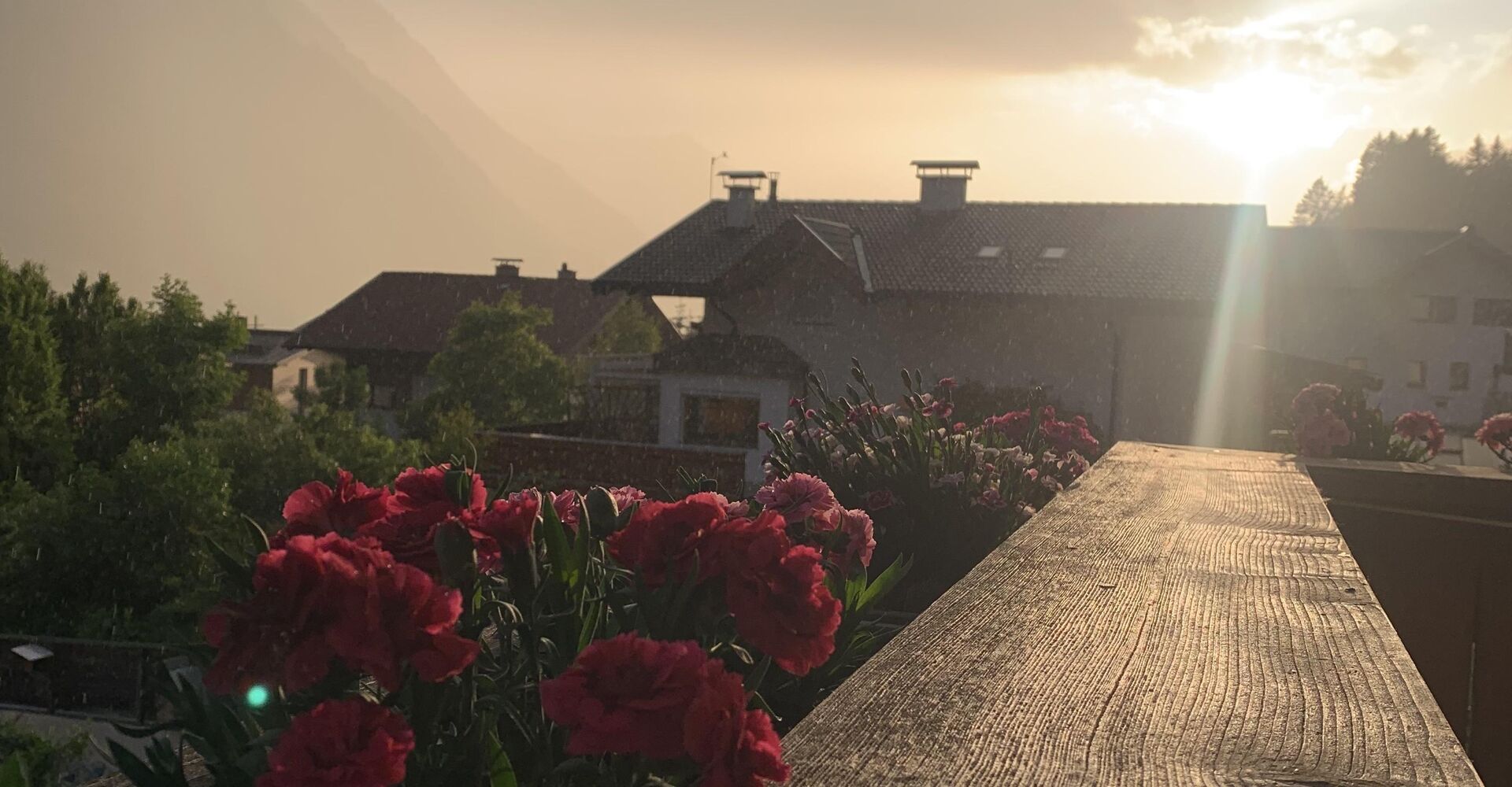 Ausblick Sonnenuntergang