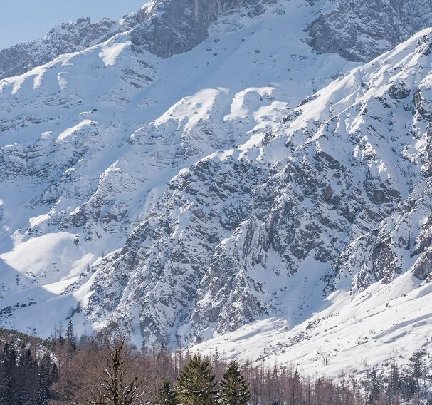 Snowshoe hiking tour in the direction of the Gramai Alm - shortly after the Falzthurnalm