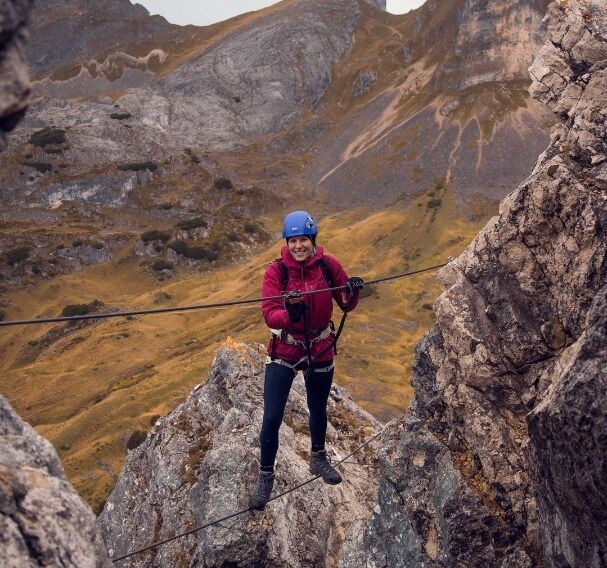 am Klettersteig an der Haidachstellwand