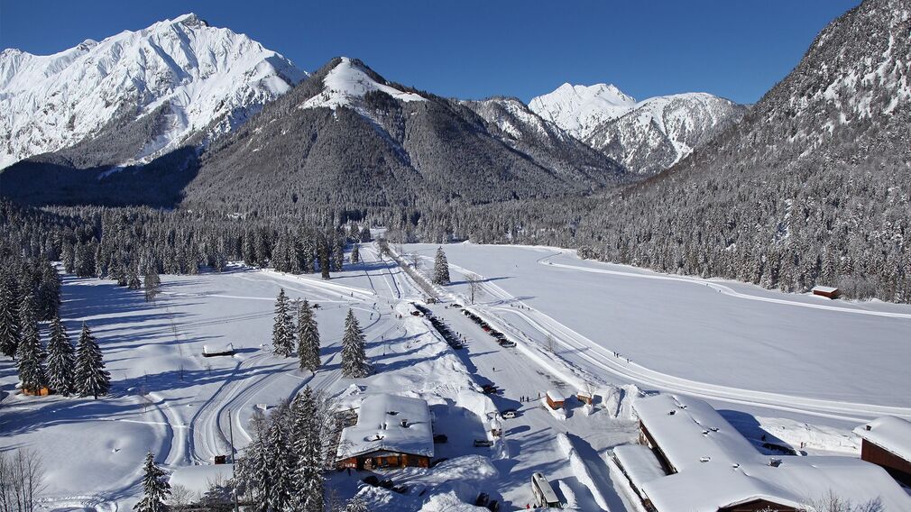 auf der Hundeloipe in Pertisau - klassisch und skating gespurt