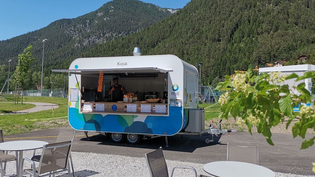 the SNACK bar at the ice rink in winter