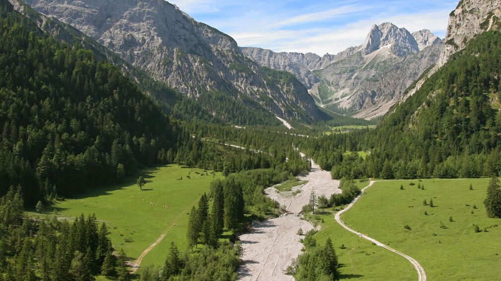 Mountainbiken - am Beginn der Karwendeltäler in Pertisau