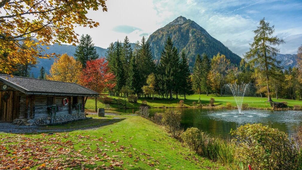 Herbst am Golfplatz in Pertisau - Blick in Richtung Falzthurntal