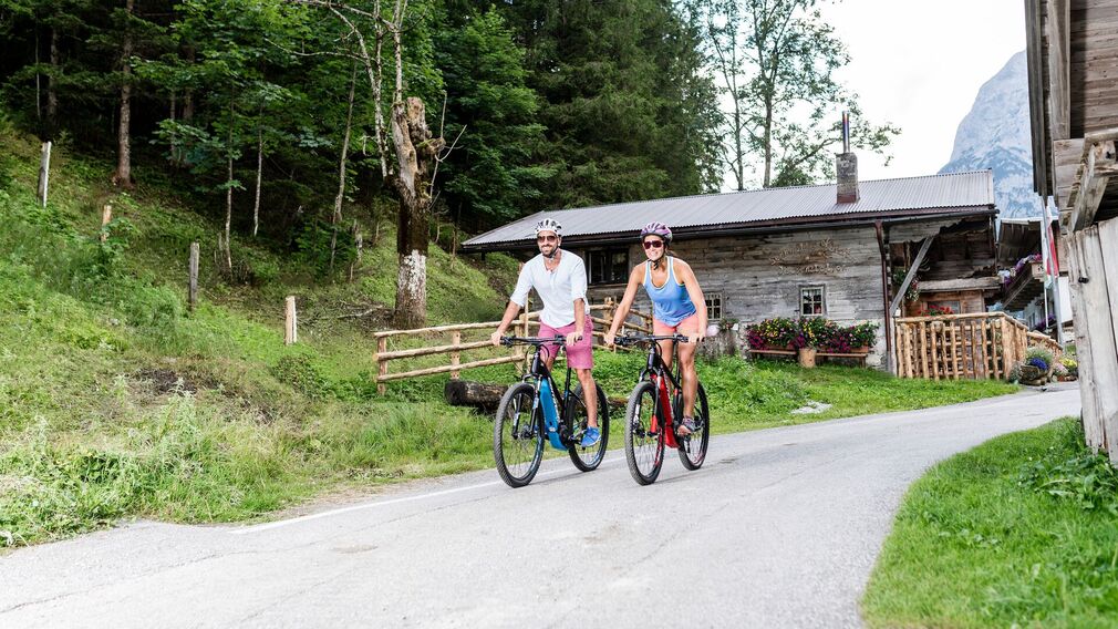 Mountainbiken - am Beginn der Karwendeltäler in Pertisau