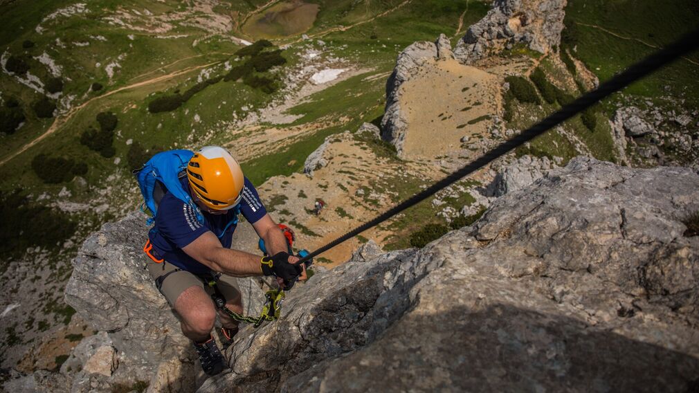 am Klettersteig an der Haidachstellwand
