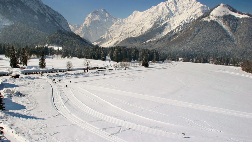 Langlaufzentrum Pertisau - rechts Übungsloipe