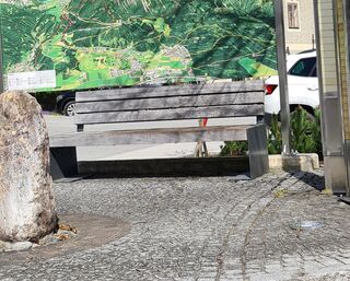 Fountain above Raiffeisenbank Wiesing