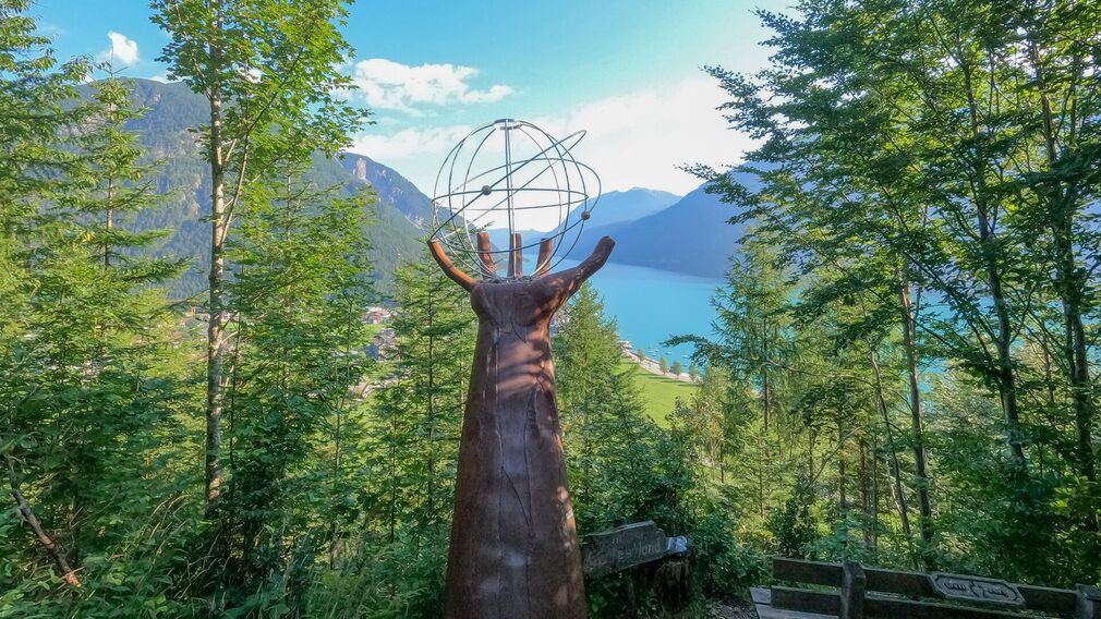 start of the path of reflection - above the parking lot