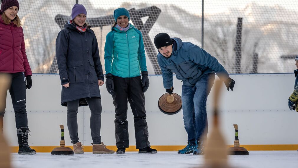 ice stock sports at the Atoll Achensee