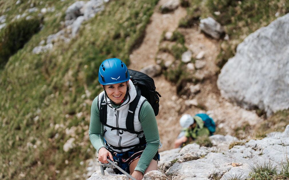 Klettersteiggehen am Achensee Climbing via ferrata