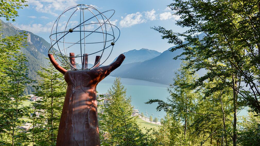 start of the path of reflection - above the parking lot