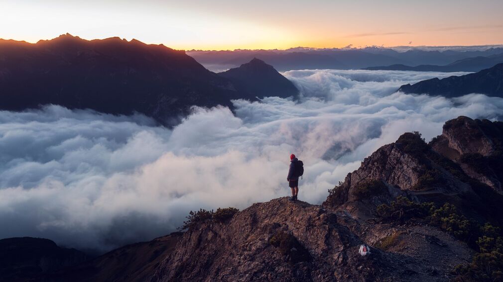 Der Weg zur Seebergspitze im Karwendelgebirge ermöglicht zahlreiche und atemberaubende Ausblicke.