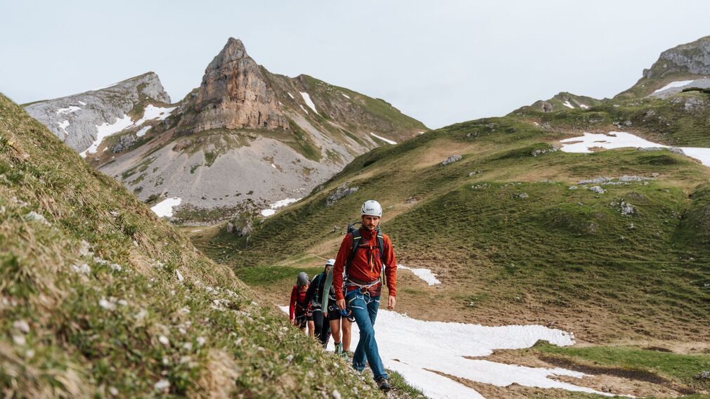 am Klettersteig an der Haidachstellwand