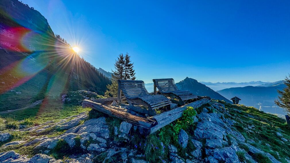 Gipfelblick vom Hochiss im Rofan
