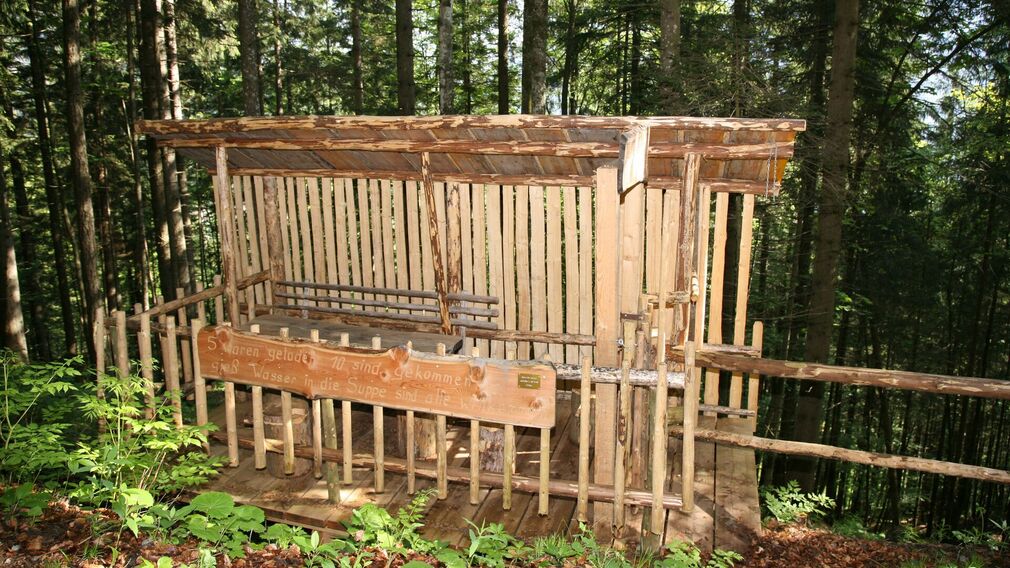 start of the path of reflection - above the parking lot