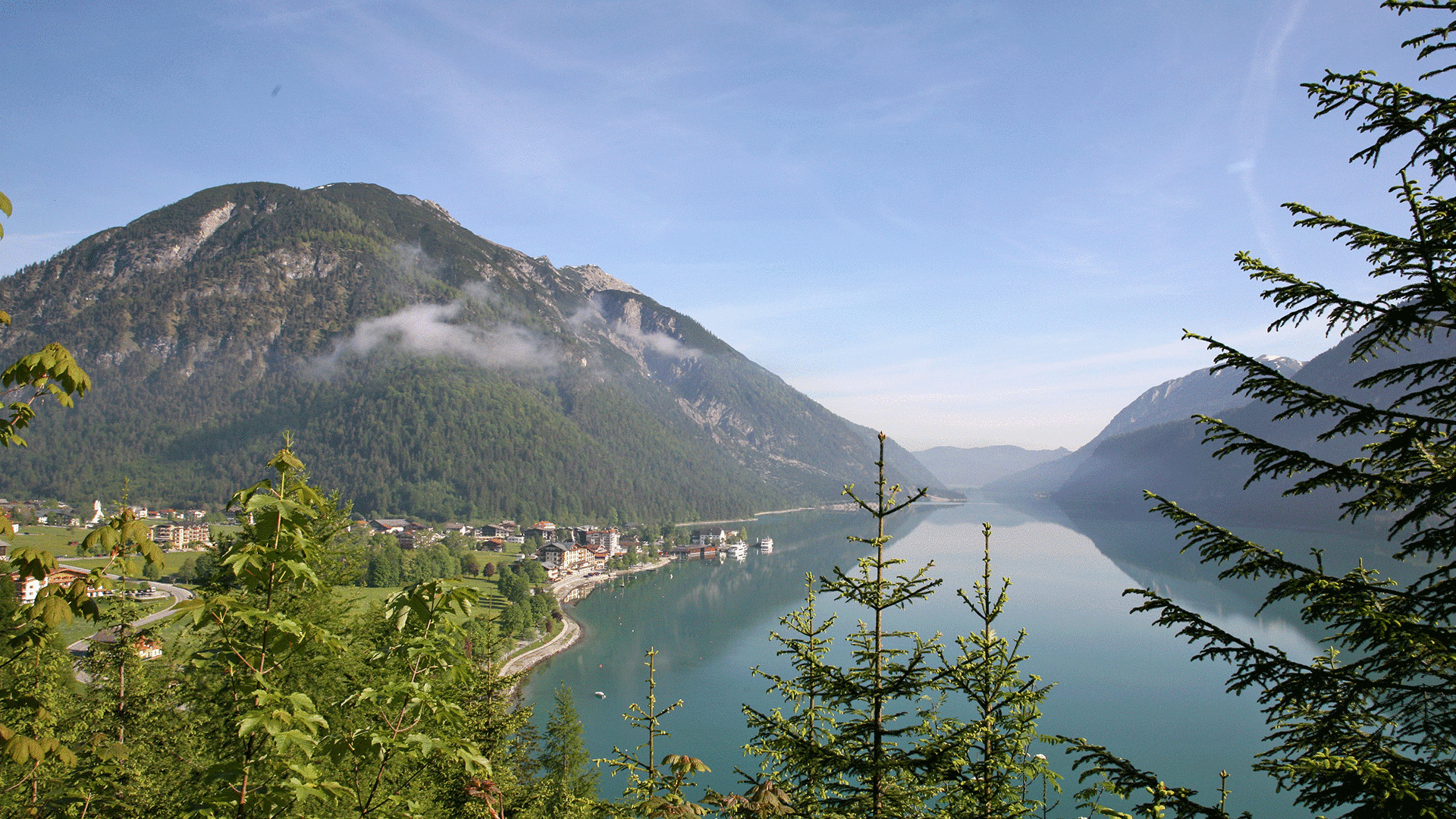 start of the path of reflection - above the parking lot